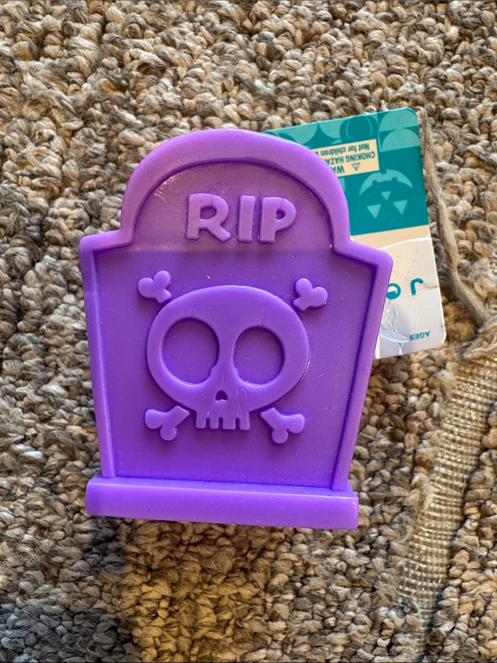 Purple Kids' Tombstone Toy - RIP to Skull Design squishy
